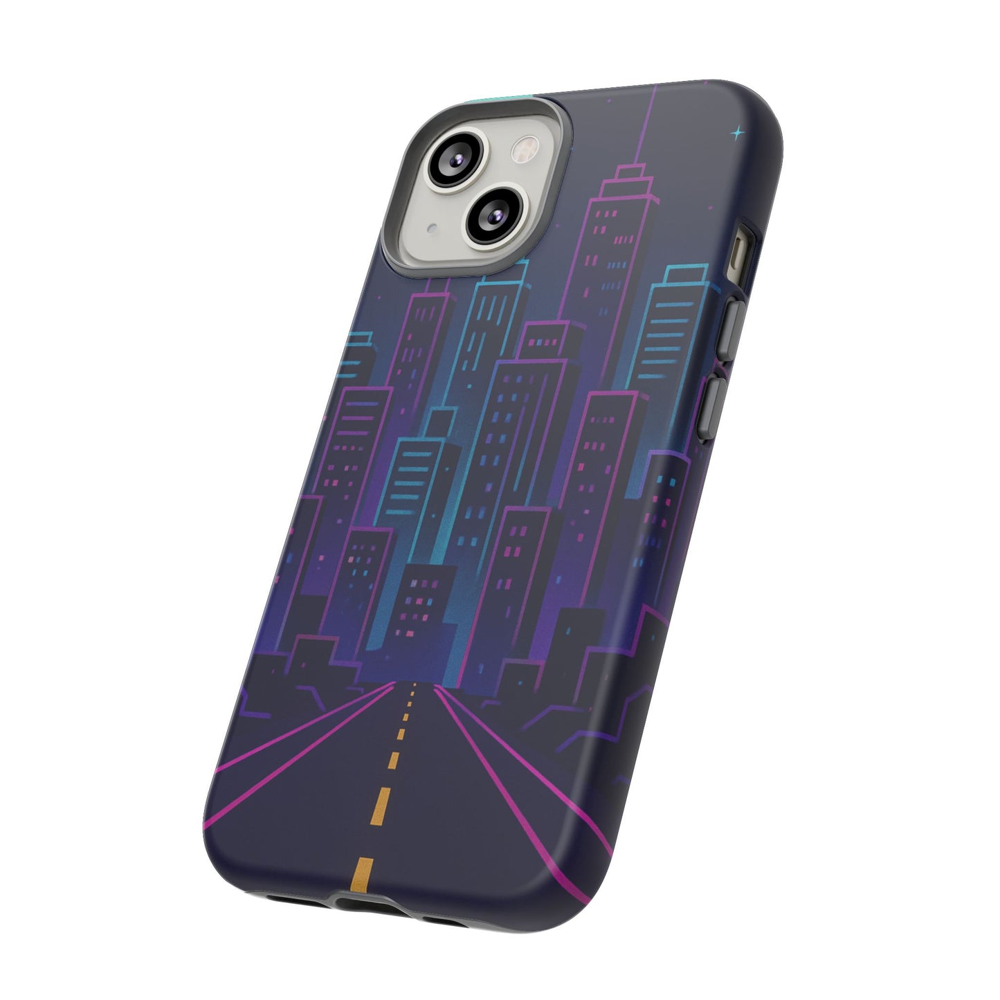 Cityscape Phone Case, Tough Cases, Urban Style, Nighttime Vibe, Phone Cover, Gift for City Lovers, Modern Design