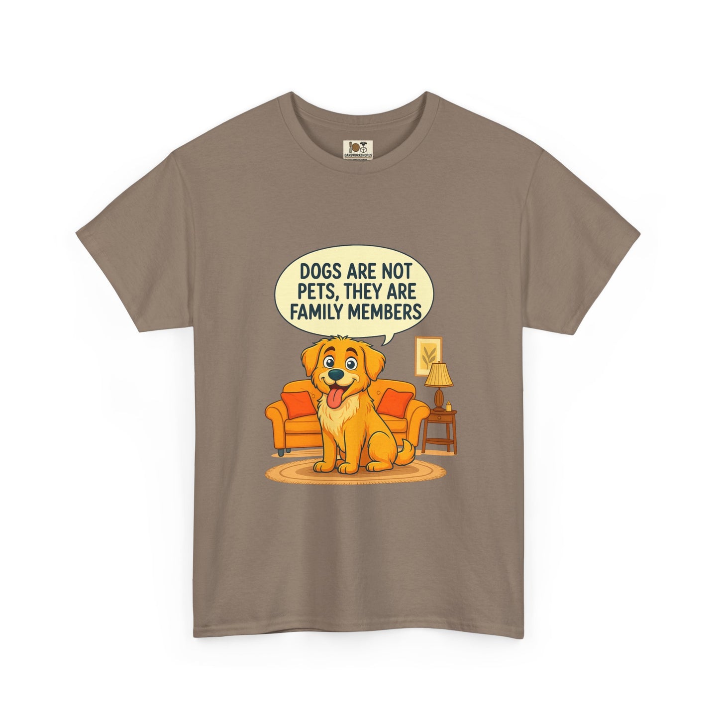 Family Member Dog Tee - Unisex Heavy Cotton Shirt, Pet Lover Gift, Birthday Gift, Casual Wear, Animal Lover Apparel