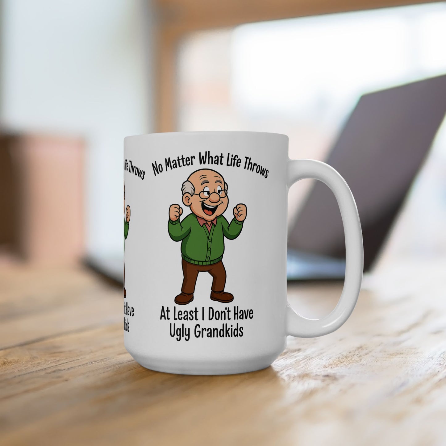 Humorous Grandpa Ceramic Mug - Funny Gift for Grandparents, Coffee Mug for Family, Birthday Gift, Holiday Present, Tea Cup