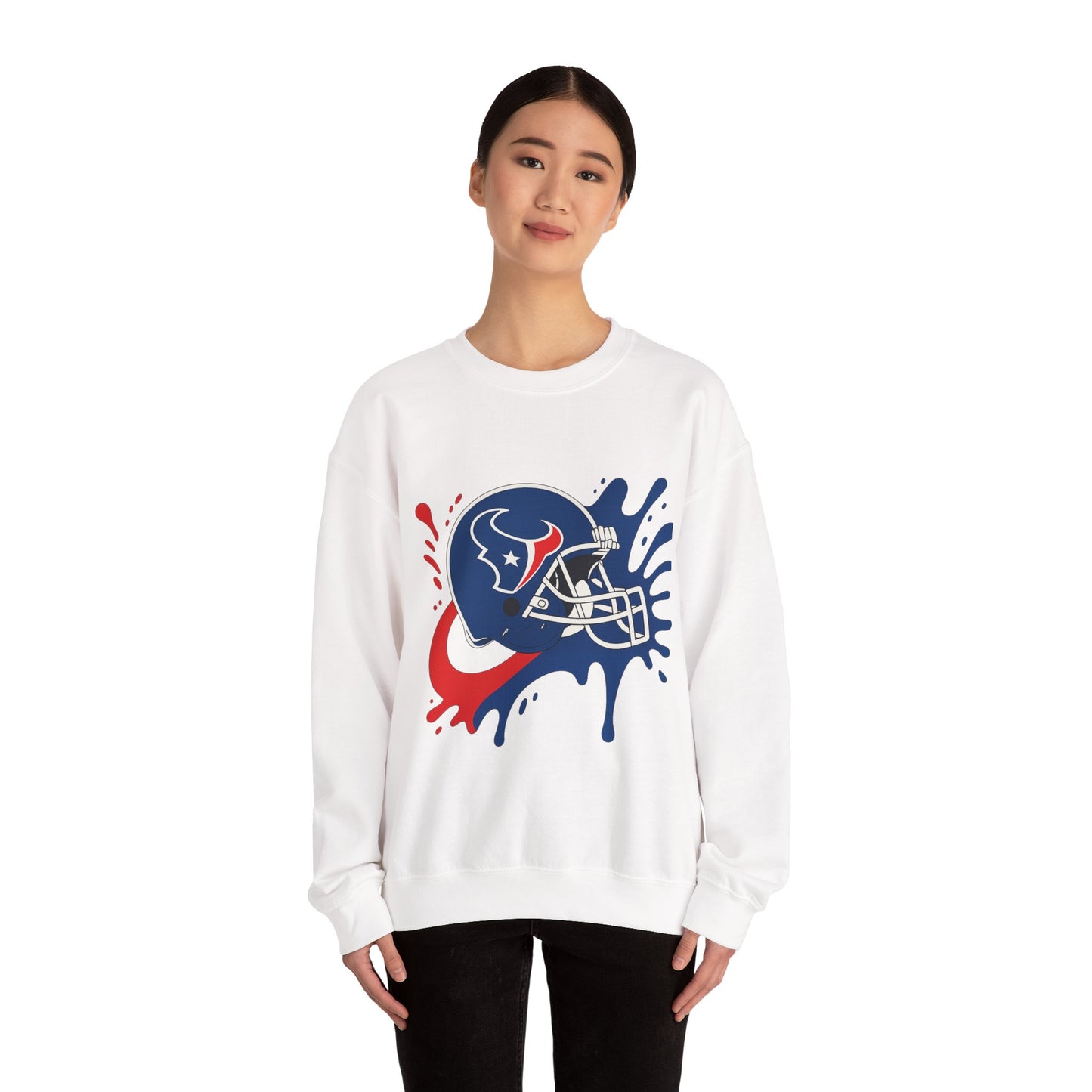 Sporty Splash Crewneck Sweatshirt - Perfect for Game Day, Football Fan Gear, Casual Style, Unisex Apparel, Gift for Sports Lovers