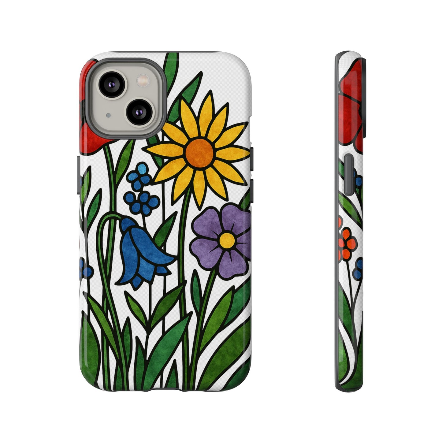 Floral Phone Case, Vibrant Flower Design, Tough Protection, Gift for Nature Lovers, Spring Decor
