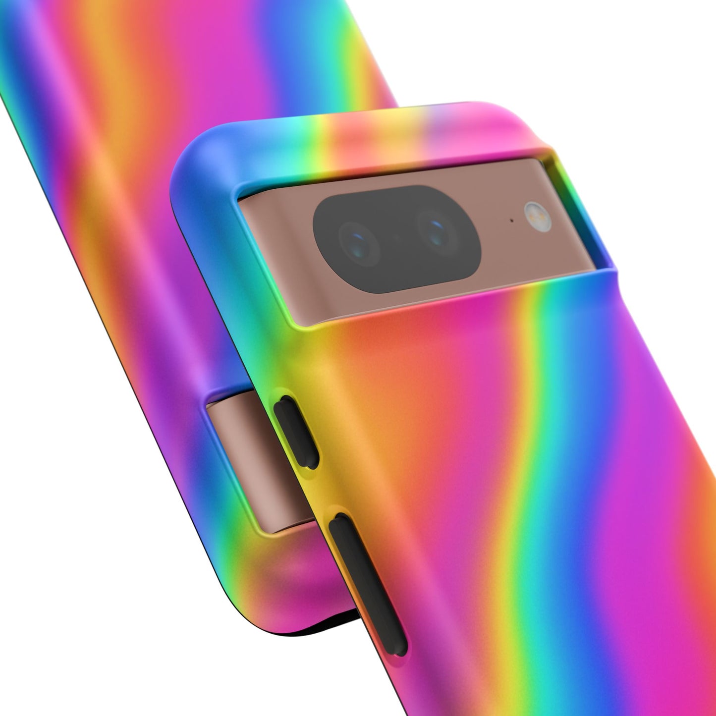 Rainbow Wavy Phone Case - Colorful Tough Cases for Stylish Protection, LGBTQ+ Pride Gift, Trendy Phone Accessory, Birthday, Holiday Present