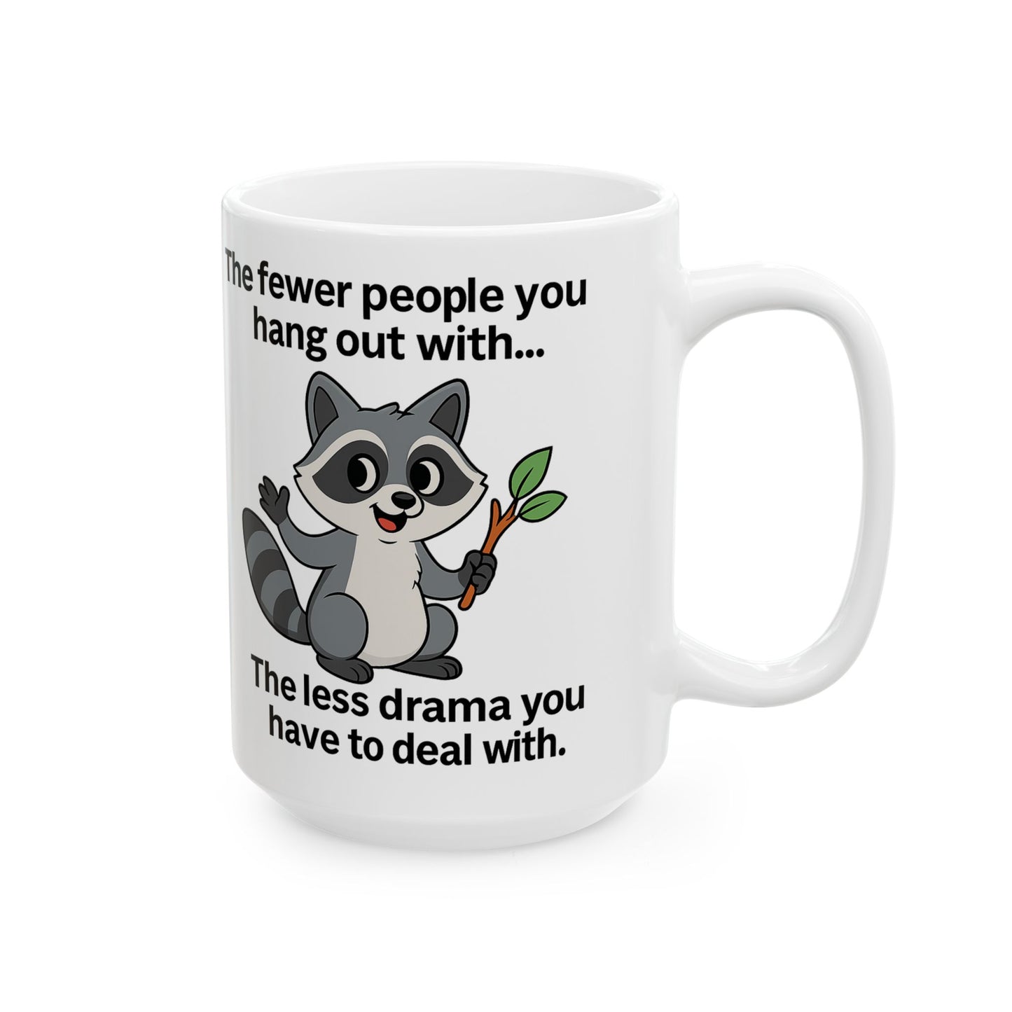 Punny Panda Ceramic Mug - 11oz & 15oz, Cute Animal Gifts, Funny Coffee Mug, Humor for Friends, Office Mug, Unique Tea Cup, raccoon