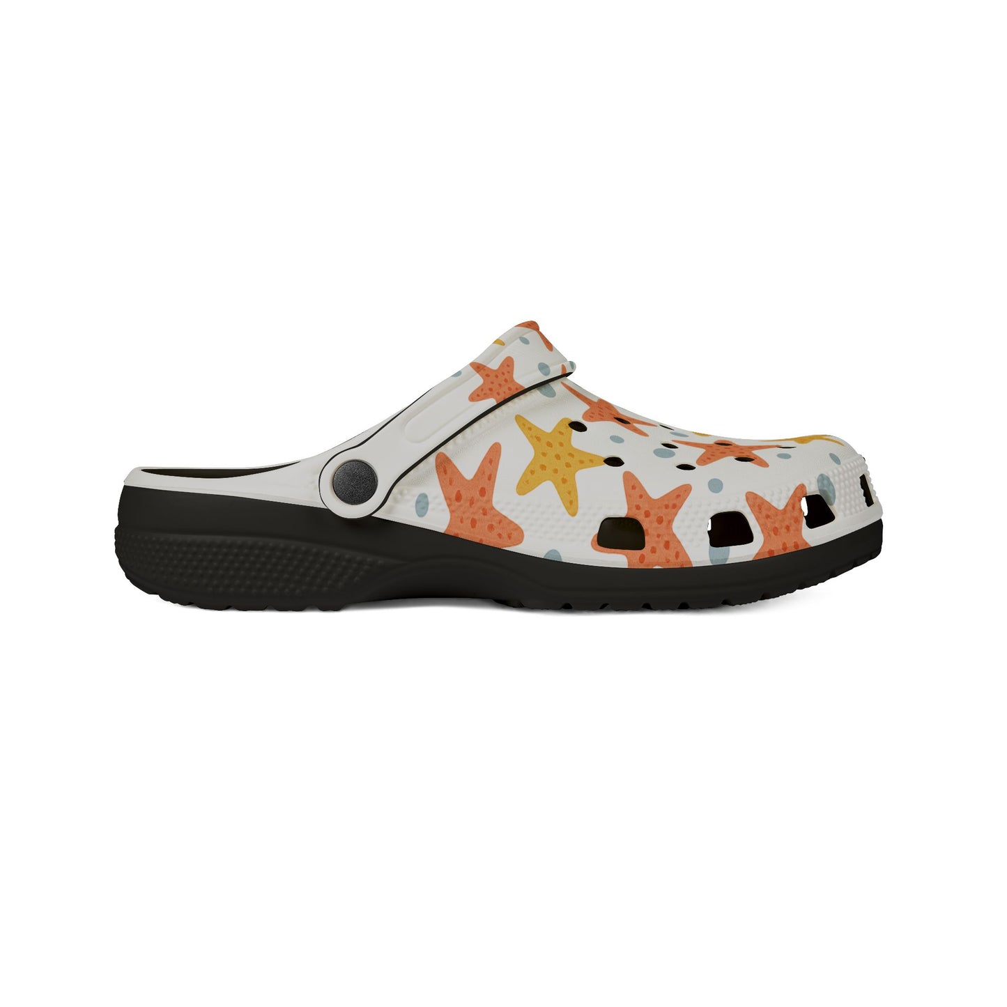 Colorful Starfish EVA Foam Clogs, Summer Footwear, Beach Shoes, Comfortable Garden Clogs, Fun Poolside Slip-Ons