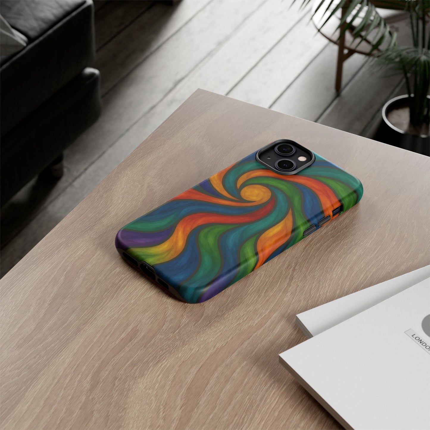 Colorful Swirl Phone Case | Tough Cases, Vibrant Design, Gift for Art Lovers, Funky Case, Unique Phone Accessories
