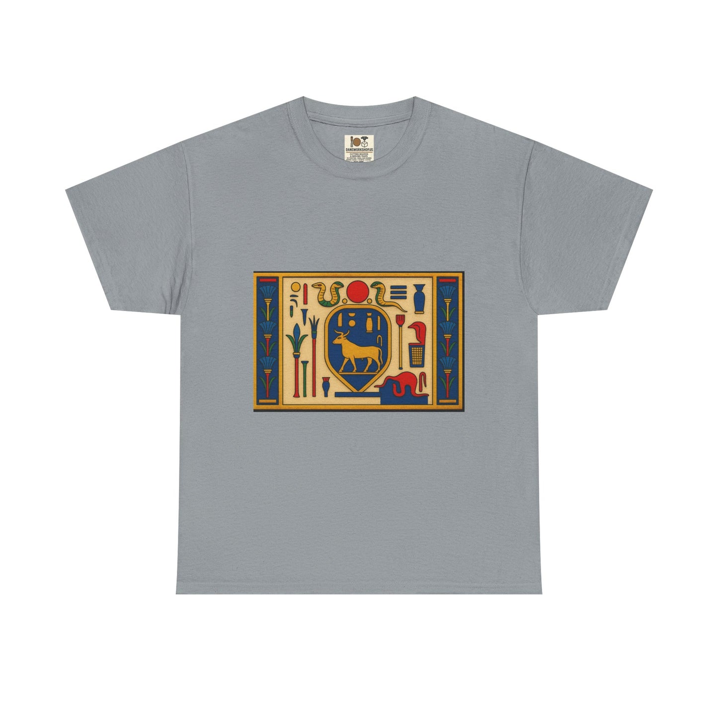 Egyptian Hieroglyphs Unisex Heavy Cotton Tee, Graphic Tee, Casual Wear, Gift Idea, Unique Shirt, Summer Style