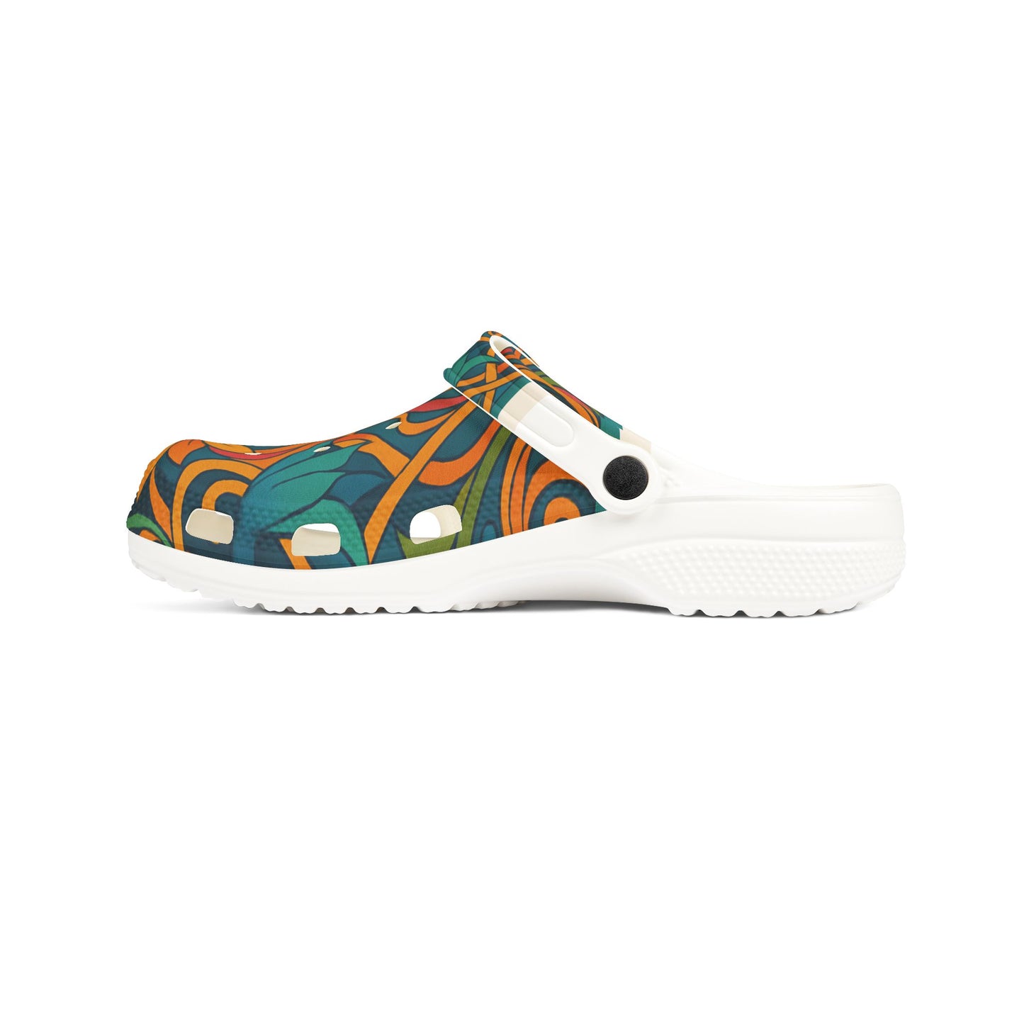 Colorful Floral EVA Foam Shoes, Summer Clogs, Garden Slip-Ons, Outdoor Footwear, Funky Comfort Shoes