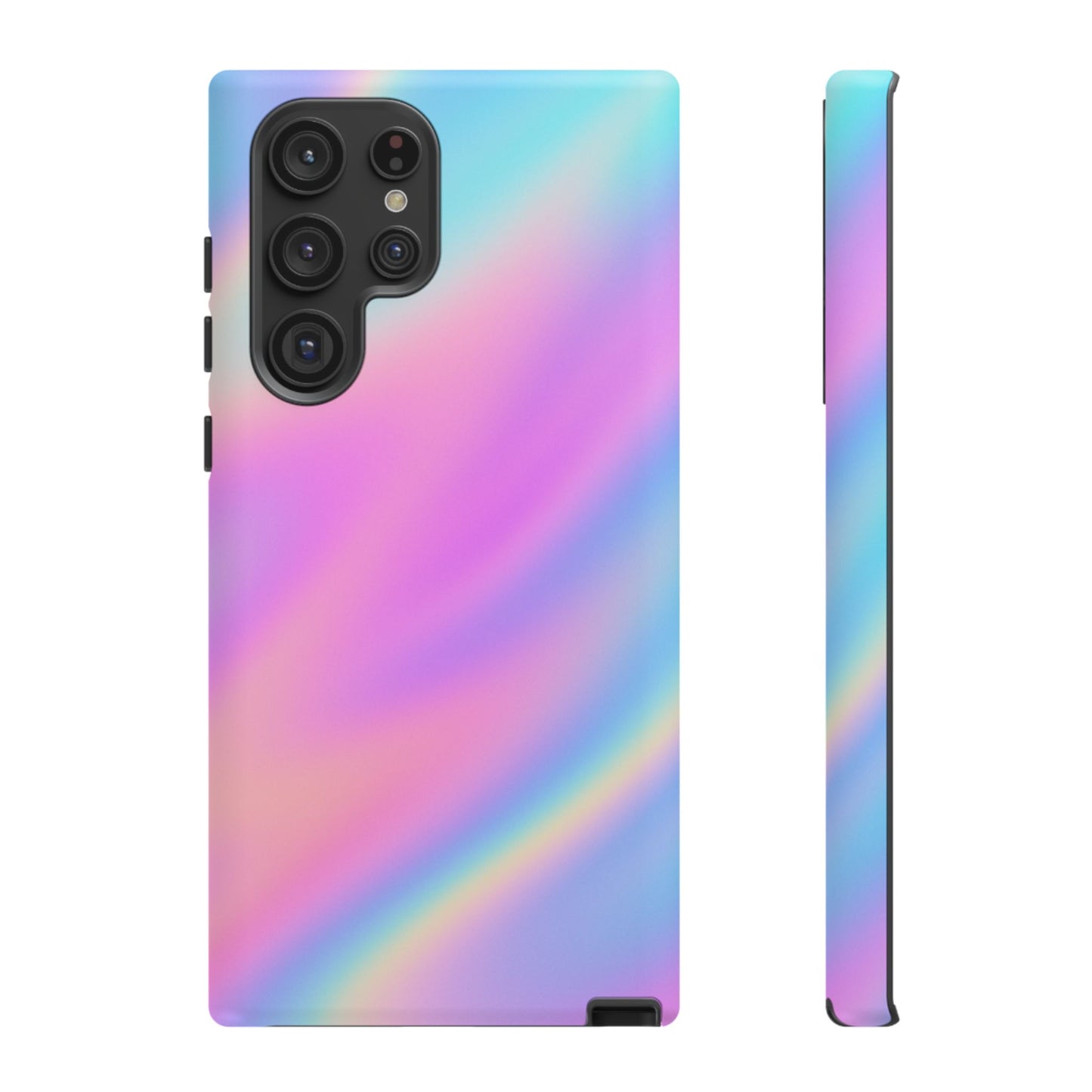 Colorful Holographic Phone Case, Tough Cases for iPhone, Trendy Phone Cover, Unique Gift for Her, Pastel Phone Accessory