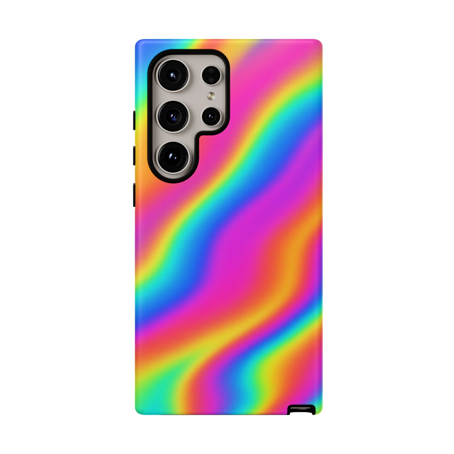 Rainbow Wavy Phone Case - Colorful Tough Cases for Stylish Protection, LGBTQ+ Pride Gift, Trendy Phone Accessory, Birthday, Holiday Present