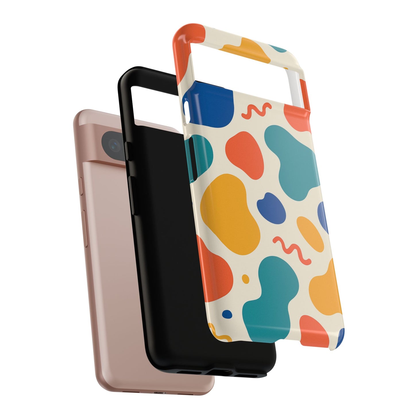 Colorful Phone Case with Abstract Design, Stylish Phone Cover, Trendy Tech Accessory for Her, Unique Gift Idea, Fun Patterned Case