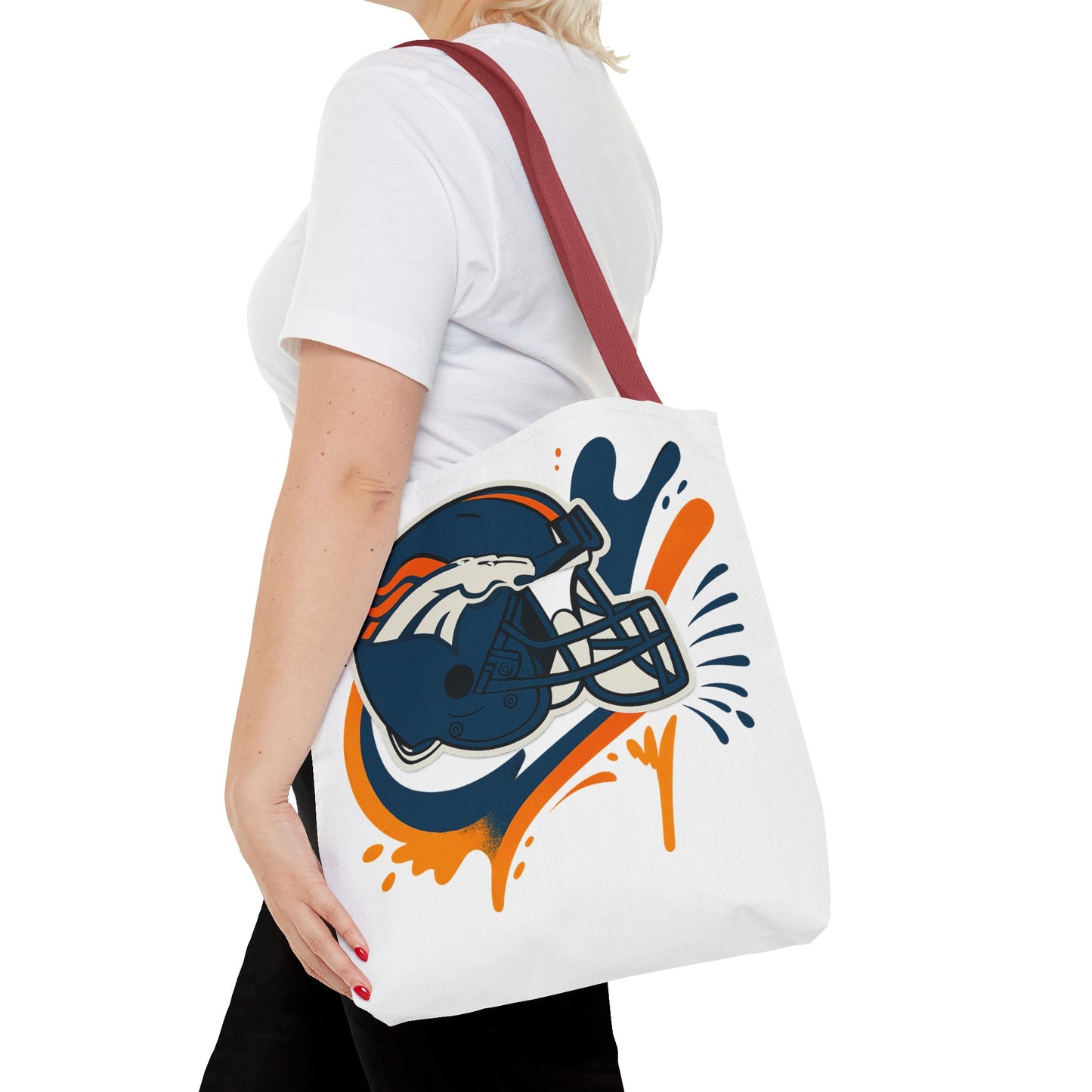Denver Broncos Sports Tote Bag, Game Day Tote, Football Fan Gift, NFL Accessories, Team Spirit Bag, AOP Design