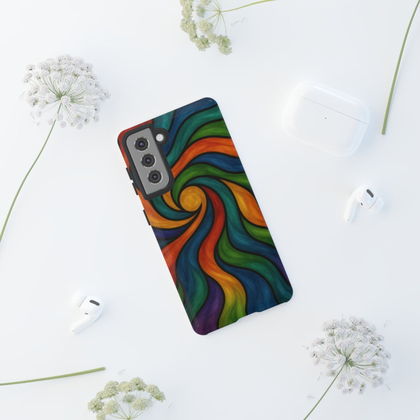 Colorful Swirl Phone Case | Tough Cases, Vibrant Design, Gift for Art Lovers, Funky Case, Unique Phone Accessories