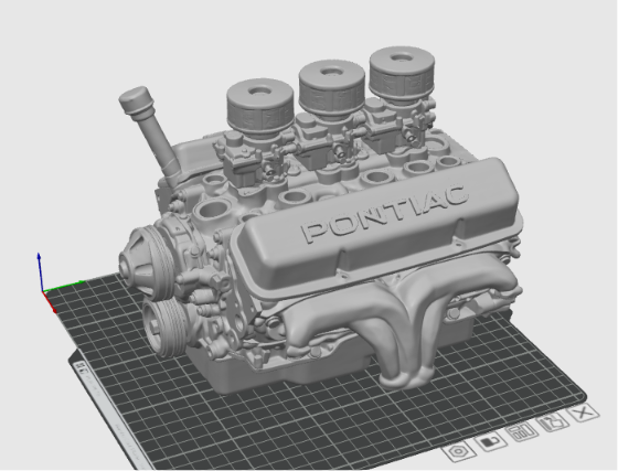 PRINTED IN GRAY ONLY - PONTIAC ENGINE