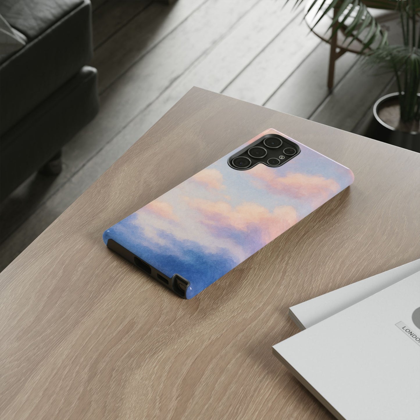 Sky Blue Cloud Phone Case, Tough Phone Cover, Aesthetic Cell Phone Accessory, Gift for Teen, Trendy Tech Protection