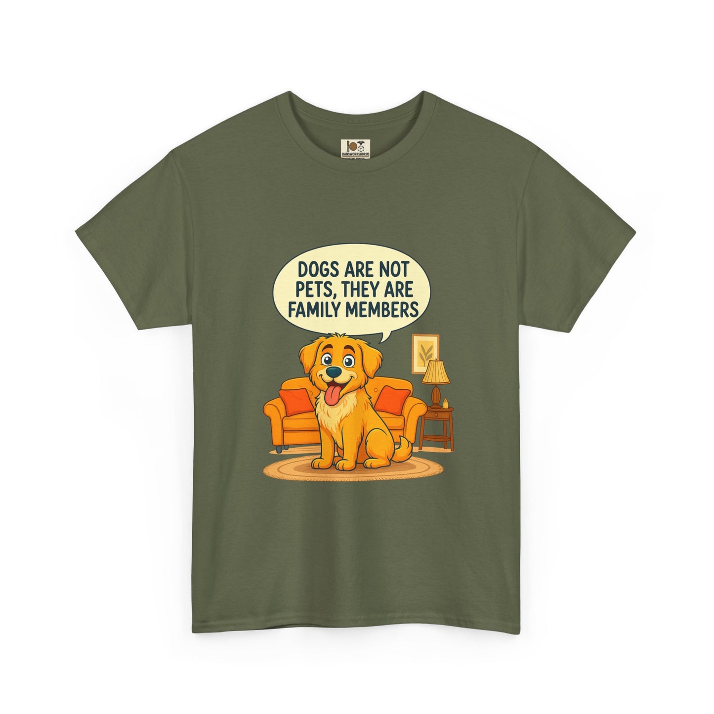 Family Member Dog Tee - Unisex Heavy Cotton Shirt, Pet Lover Gift, Birthday Gift, Casual Wear, Animal Lover Apparel