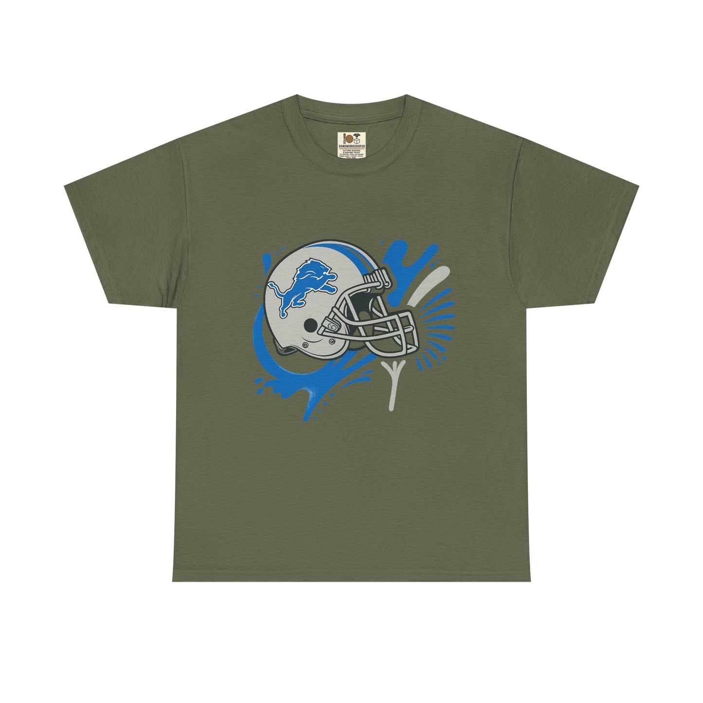 Detroit Lions Fan Heavy Cotton Tee, Sports Apparel, Gift for Gamers, Casual Wear, Team Spirit Shirt