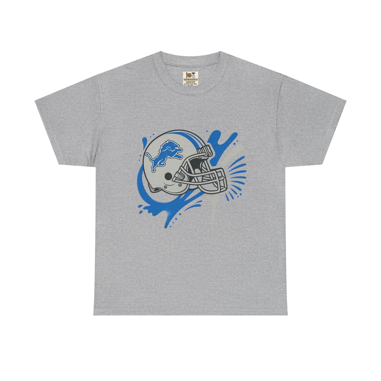 Detroit Lions Fan Heavy Cotton Tee, Sports Apparel, Gift for Gamers, Casual Wear, Team Spirit Shirt