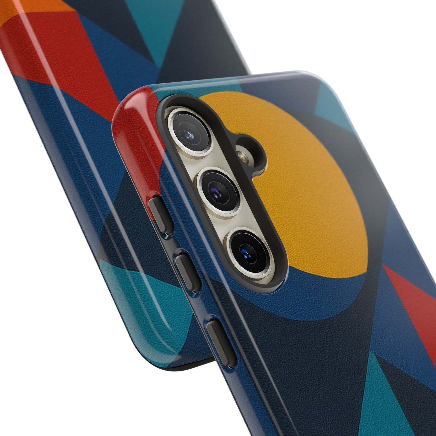 Vibrant Phone Case, Colorful Phone Cover, Geometric Design, Artistic Gift, Trendy Accessory, Vibrant Colors, Unique Design