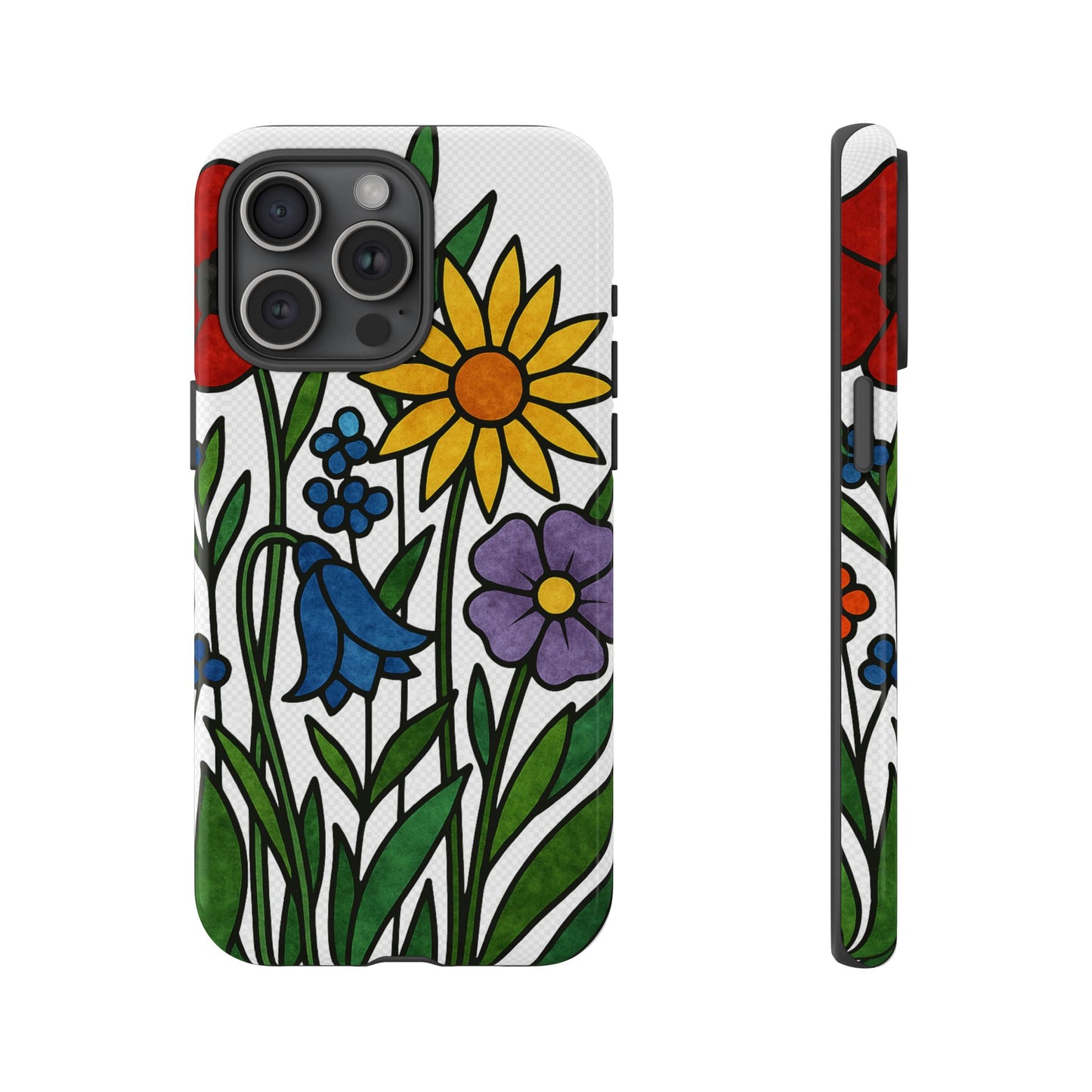 Floral Phone Case, Vibrant Flower Design, Tough Protection, Gift for Nature Lovers, Spring Decor