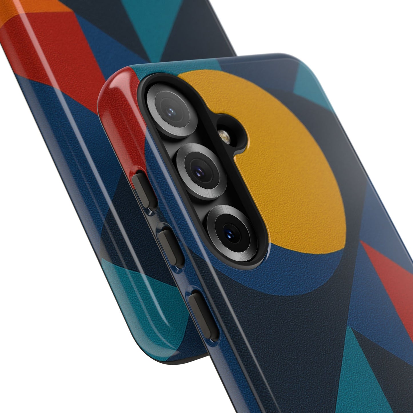 Vibrant Phone Case, Colorful Phone Cover, Geometric Design, Artistic Gift, Trendy Accessory, Vibrant Colors, Unique Design