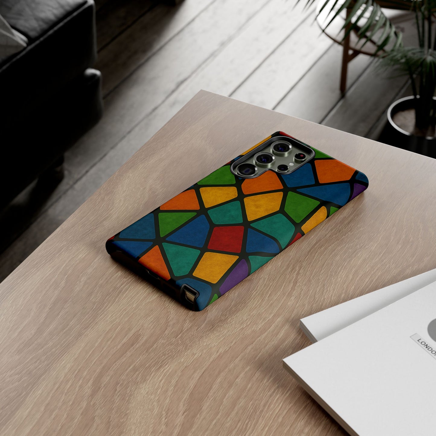 Colorful Mosaic Phone Case, Tough Cell Phone Cover, Vibrant Smartphone Protector, Unique Gift for Weddings, Birthday, Holidays