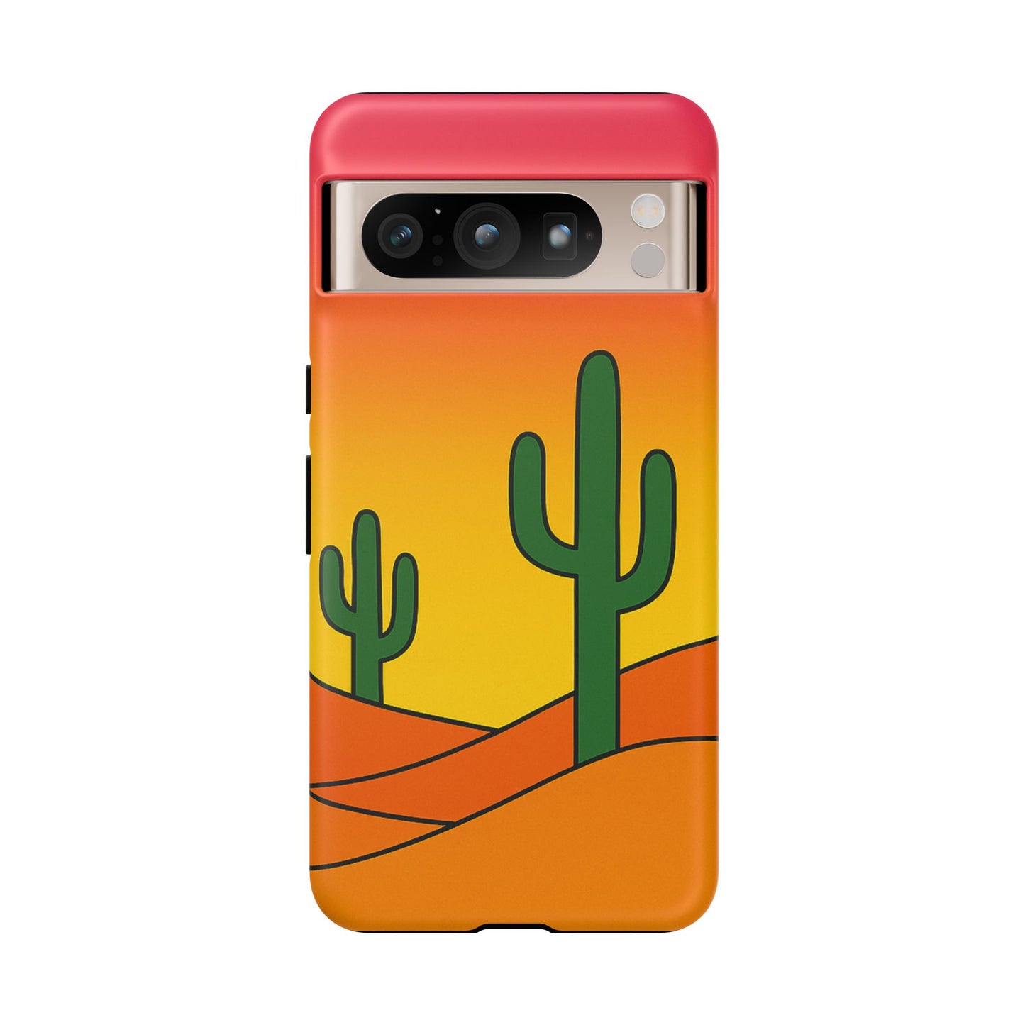 Desert Vibes Phone Case, Tough Cases, Cactus Design, Colorful Phone Cover, Summer Aesthetic, Unique Gift Idea