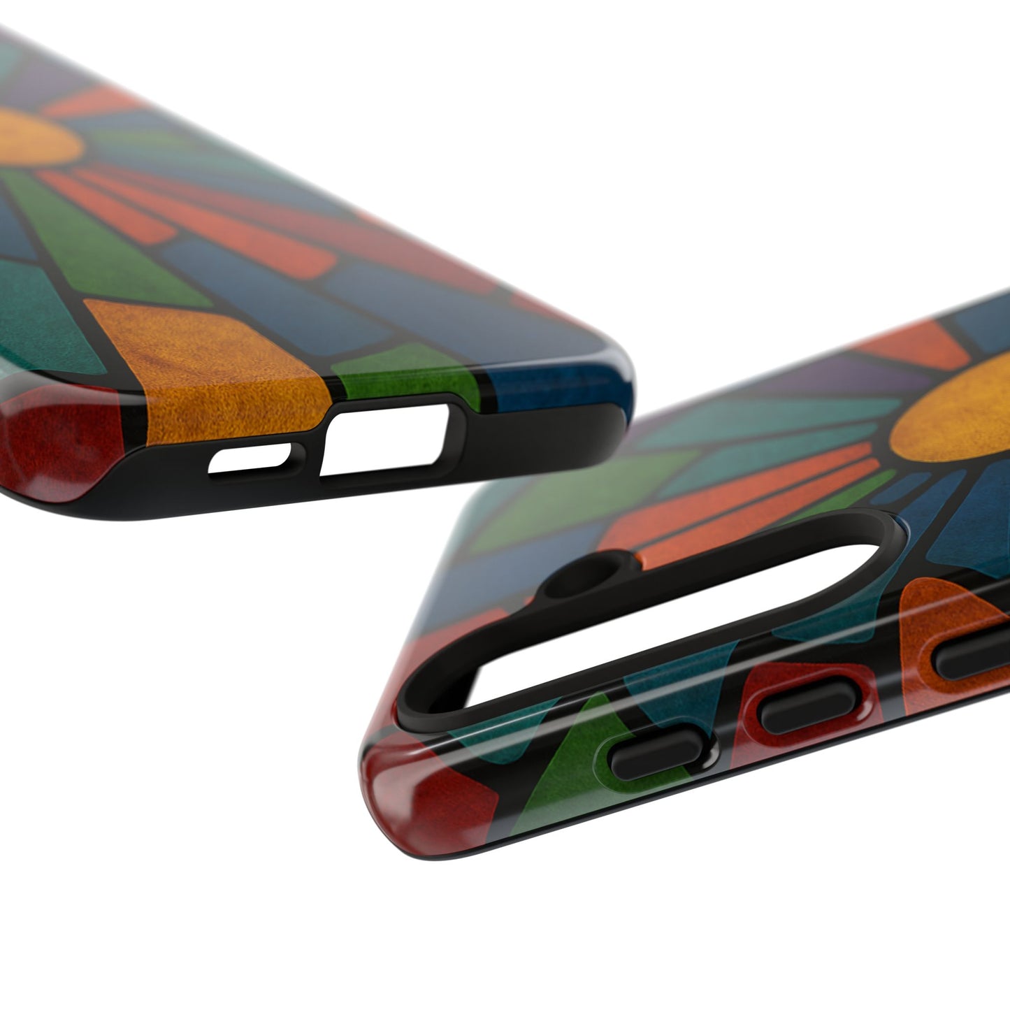 Colorful Stained Glass Phone Case, Tough Cases, Artistic Phone Cover, Vibrant Mobile Accessory, Unique Gift for Art Lovers