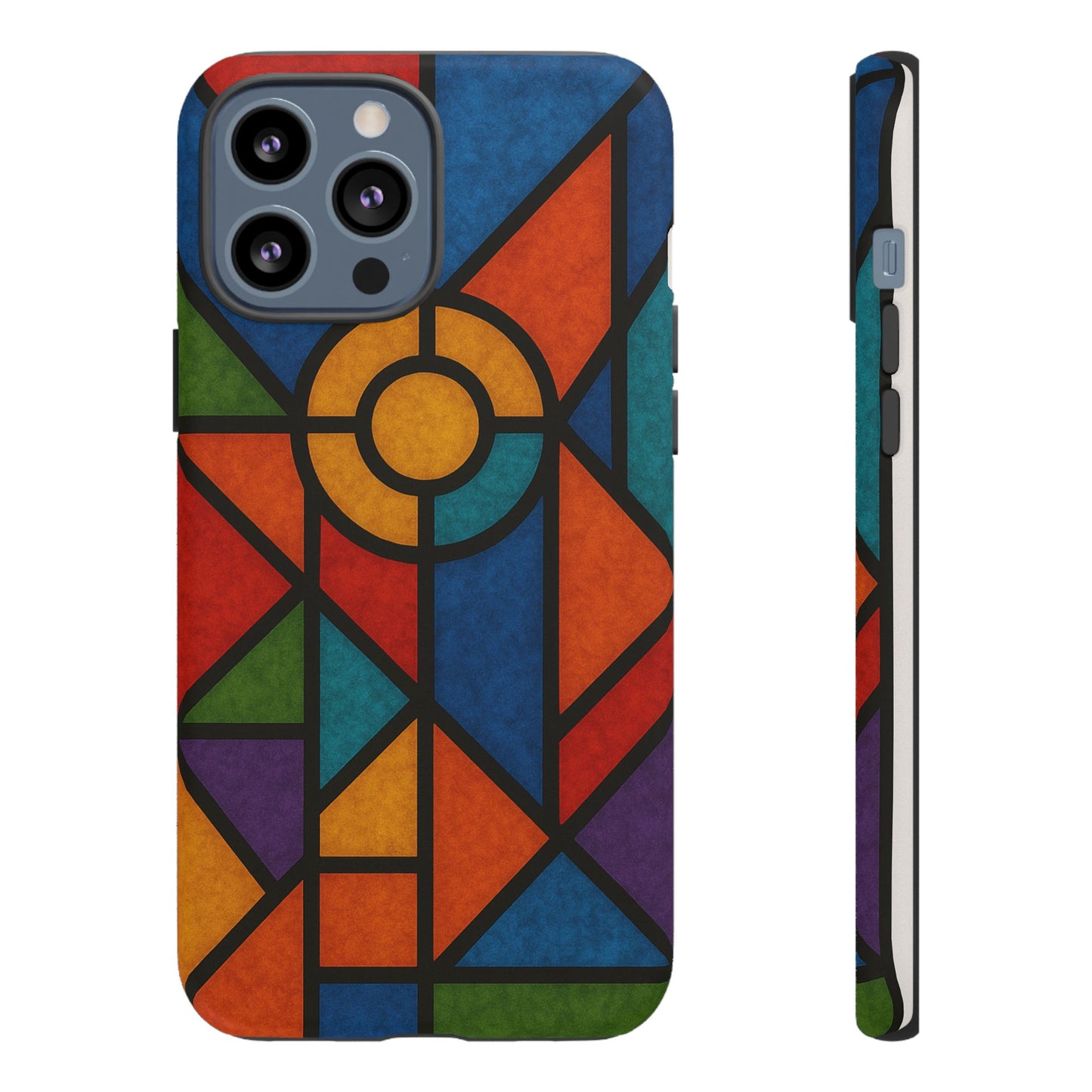 Colorful Stained Glass Phone Case, Artistic Phone Cover, Vibrant Protective Case, Unique Gift for Art Lovers, Stylish Smartphone Accessory