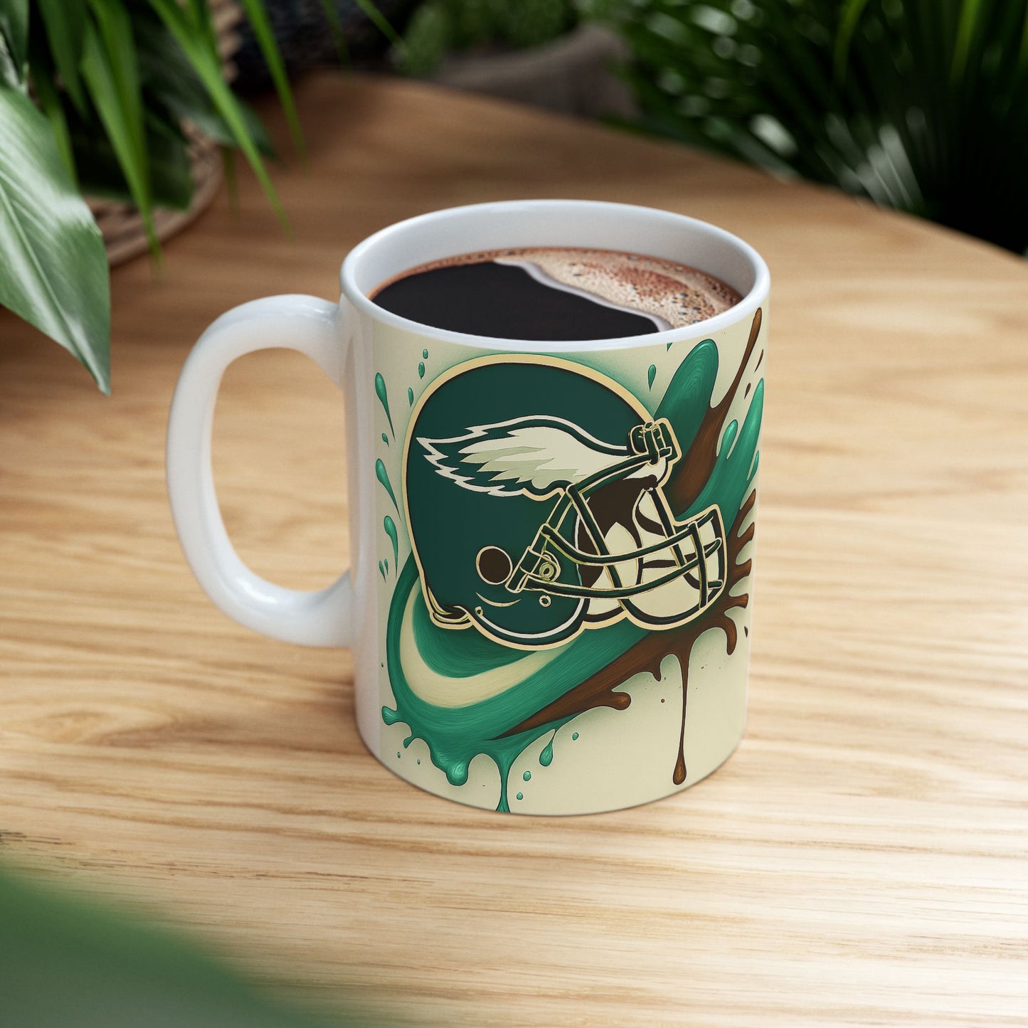Sporty Ceramic Mug for Coffee Lovers, Fun Gift for Sports Fans, Unique Drinkware for Game Days, Personalized Team Mug, 11oz and 15oz Sizes