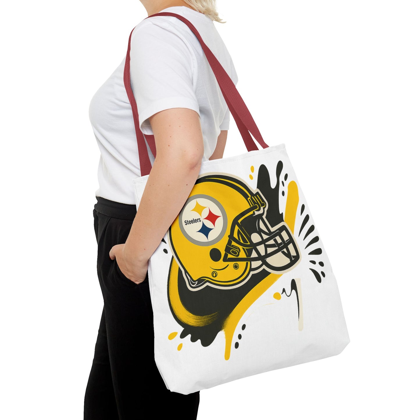 Steelers Inspired Tote Bag, Football Fan Accessory, Game Day Tote, Sports Bag, Personalized Gift for Him