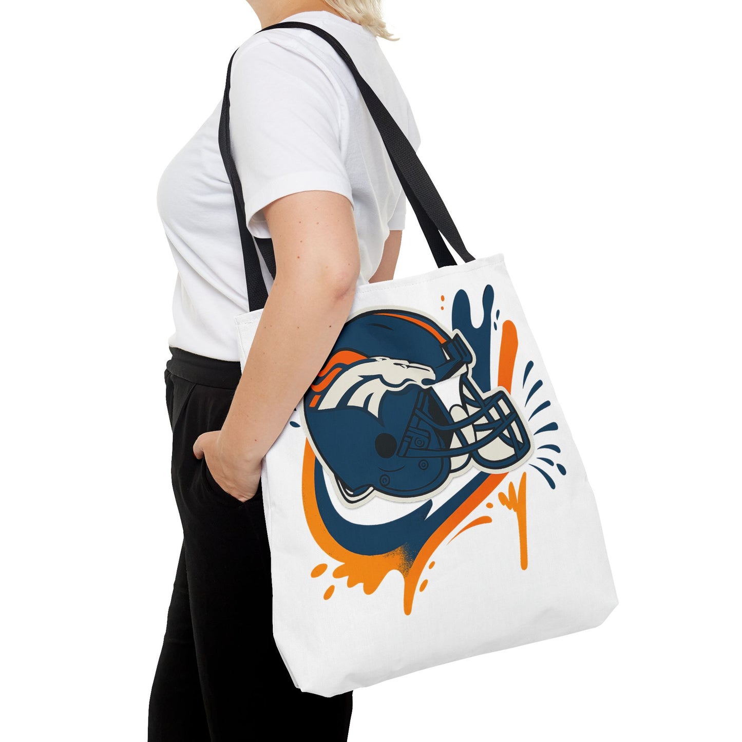 Denver Broncos Sports Tote Bag, Game Day Tote, Football Fan Gift, NFL Accessories, Team Spirit Bag, AOP Design