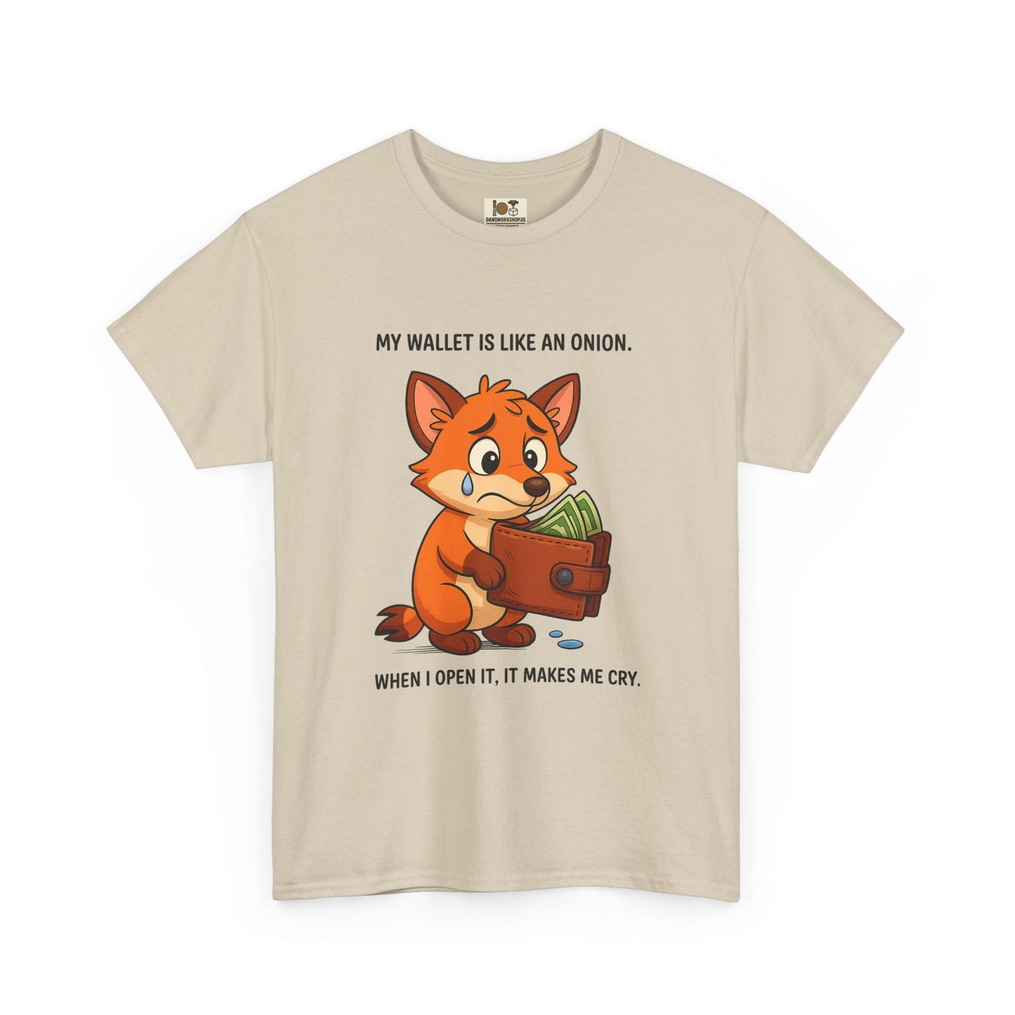 Fun Animal Graphic Tee, Funny Wallet Onion Tee, Cute Fox Shirt, Gift for Animal Lovers, Humorous Cotton T-shirt, Casual Everyday Wear