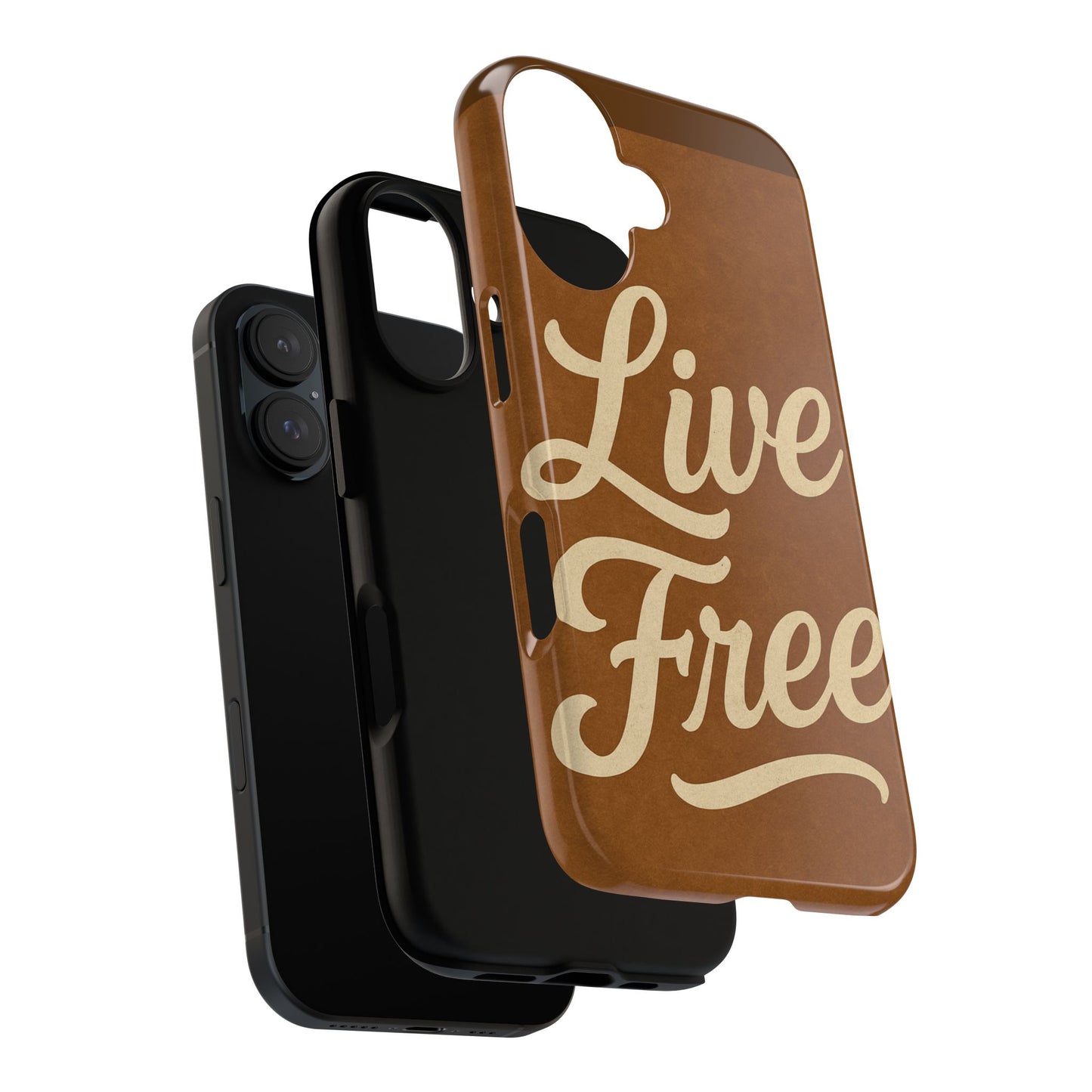 Live Free Phone Case, Tough Cases, Inspirational Phone Accessories, Gift for Adventurers, Customizable Design, Unique Tech Gifts