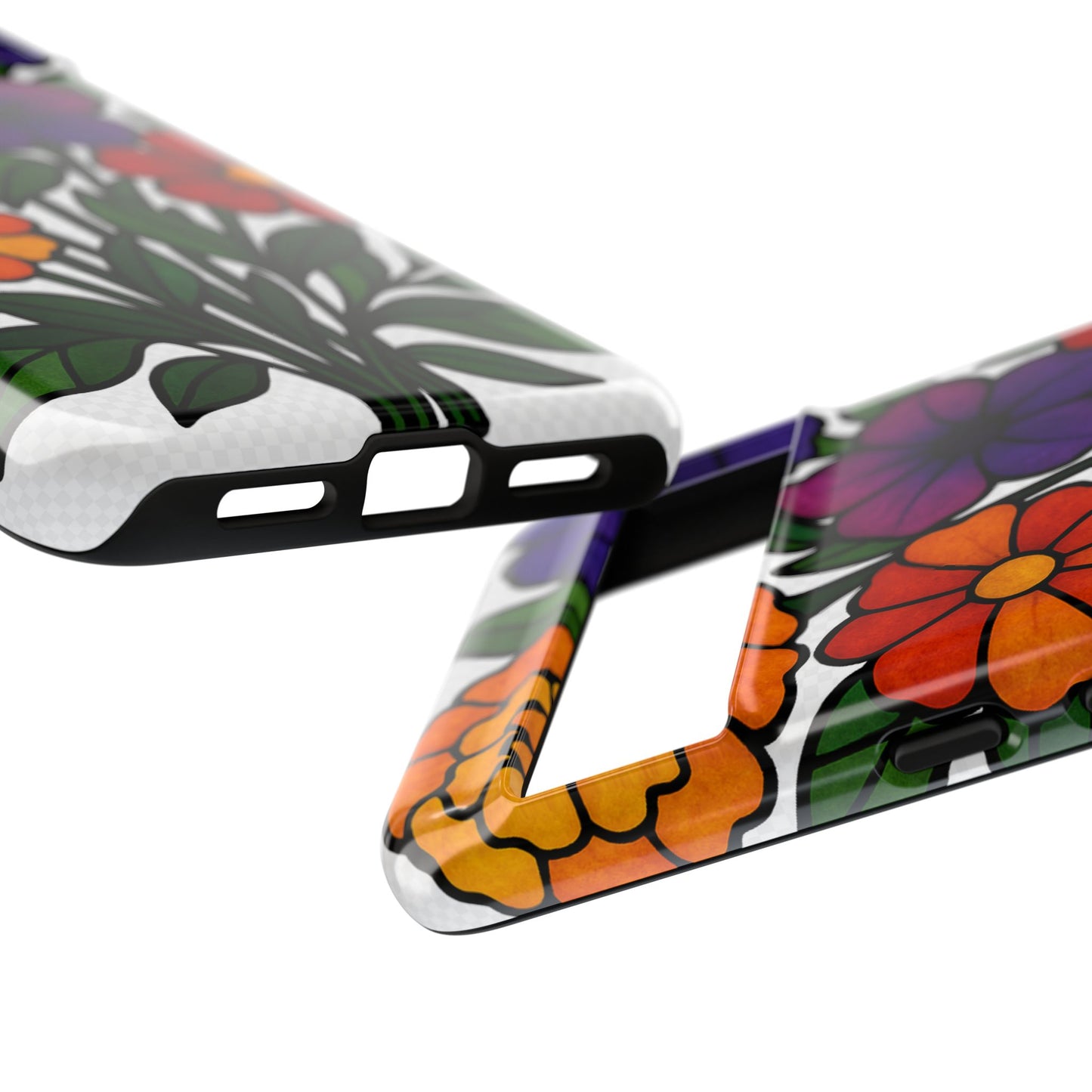 Floral Phone Case, Tough Cases with Colorful Flower Design, Gift for Flower Lovers, Summer Accessories, Trendy Phone Cover