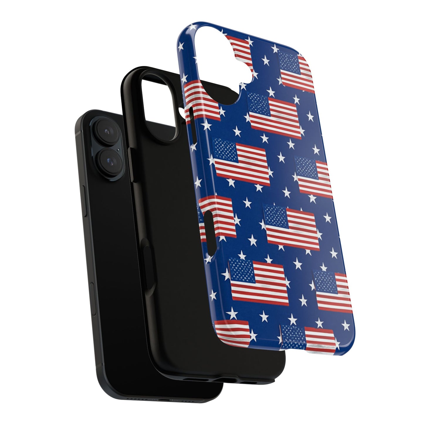 Patriotic Phone Case, Independence Day Accessories, American Flag Design, Star-Spangled Cover, Summer BBQ Gift