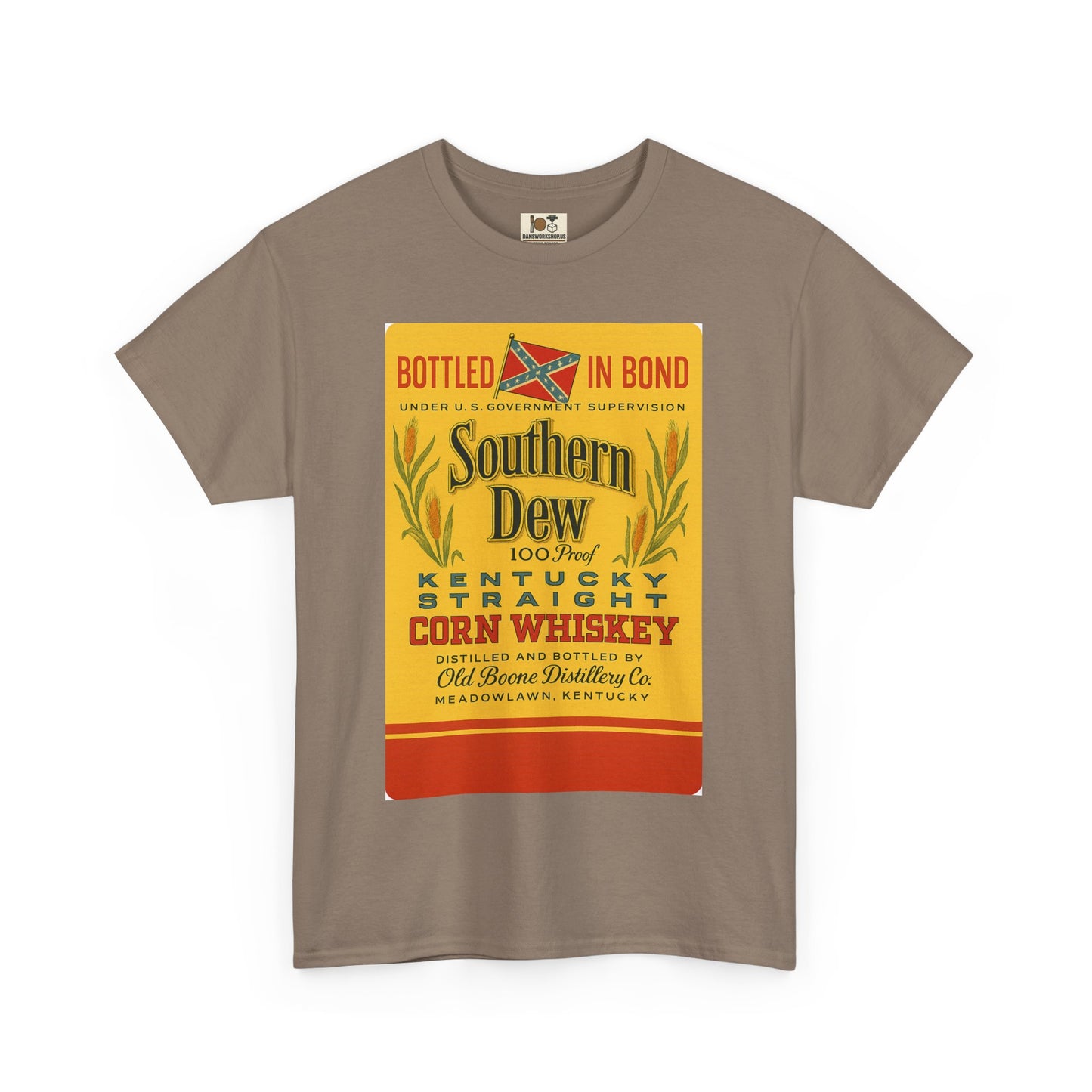 Southern Dew Whiskey Graphic Tee, Vintage Style T-Shirt, Southern Charm Apparel, Gift for Him, Casual Style, Unisex Cotton Tee