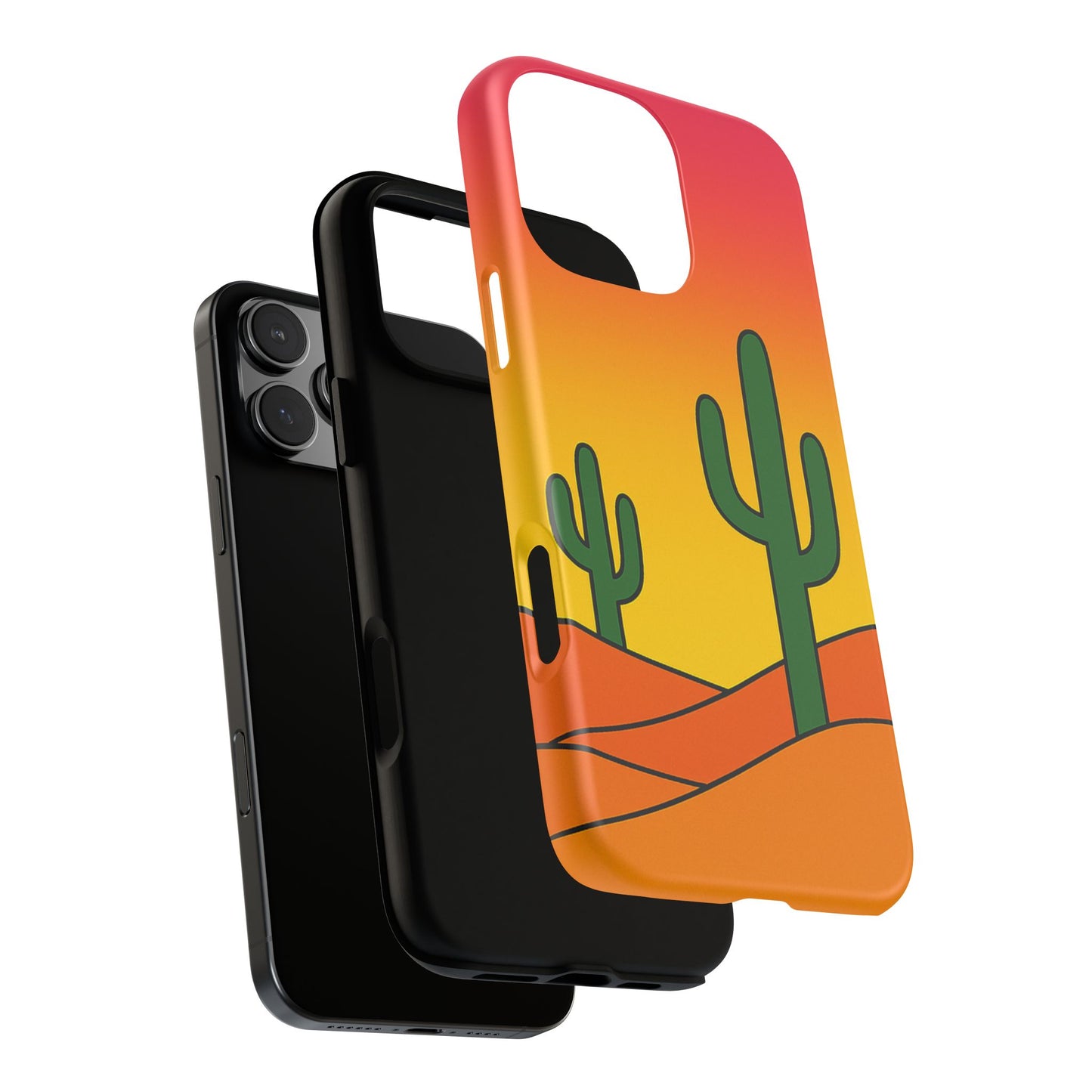 Desert Vibes Phone Case, Tough Cases, Cactus Design, Colorful Phone Cover, Summer Aesthetic, Unique Gift Idea