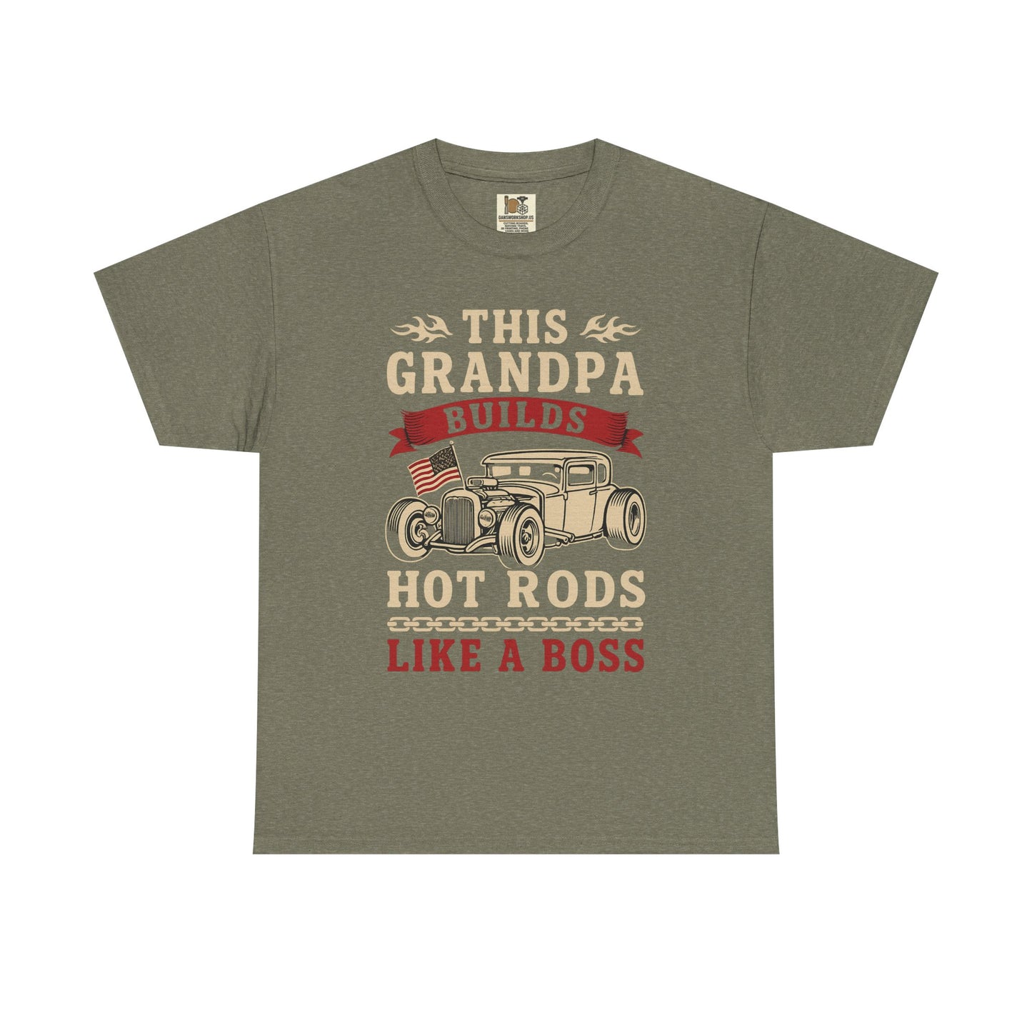 This Grandpa Builds Hot Rods Heavy Cotton Tee, Gift for Grandpa, Car [...]