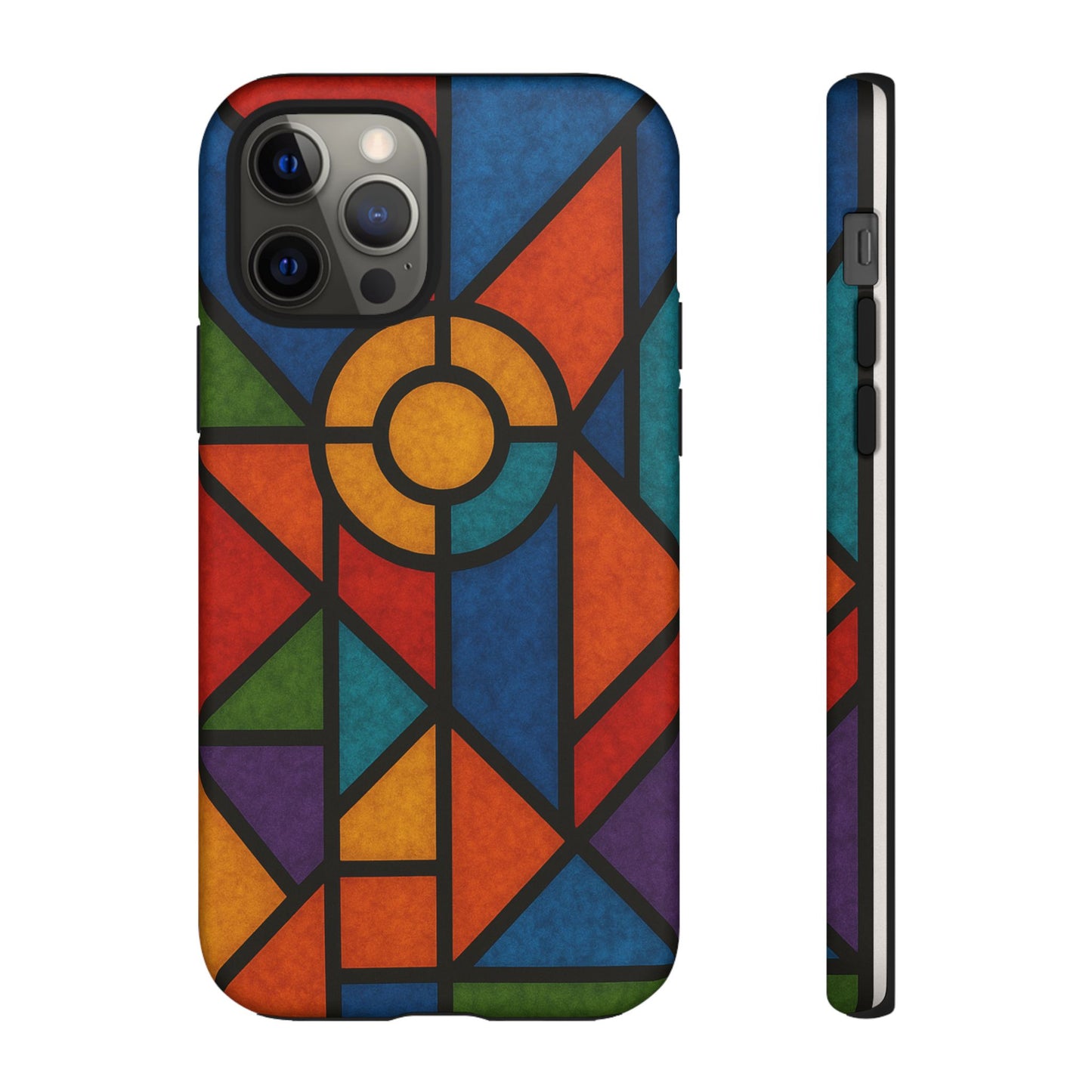 Colorful Stained Glass Phone Case, Artistic Phone Cover, Vibrant Protective Case, Unique Gift for Art Lovers, Stylish Smartphone Accessory