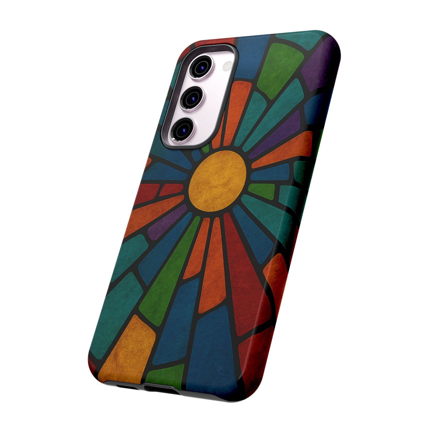 Colorful Stained Glass Phone Case, Tough Cases, Artistic Phone Cover, Vibrant Mobile Accessory, Unique Gift for Art Lovers