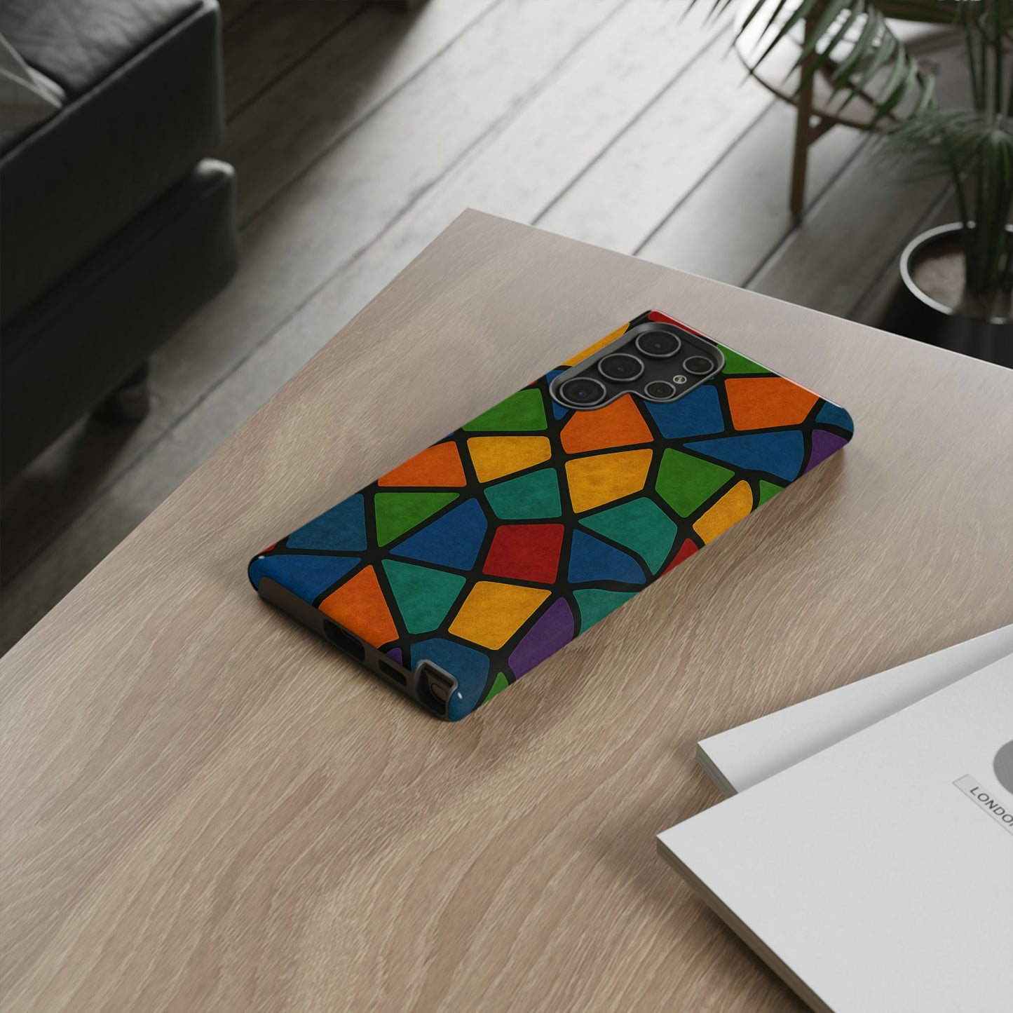 Colorful Mosaic Phone Case, Tough Cell Phone Cover, Vibrant Smartphone Protector, Unique Gift for Weddings, Birthday, Holidays