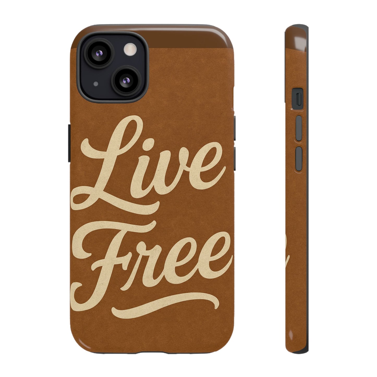 Live Free Phone Case, Tough Cases, Inspirational Phone Accessories, Gift for Adventurers, Customizable Design, Unique Tech Gifts