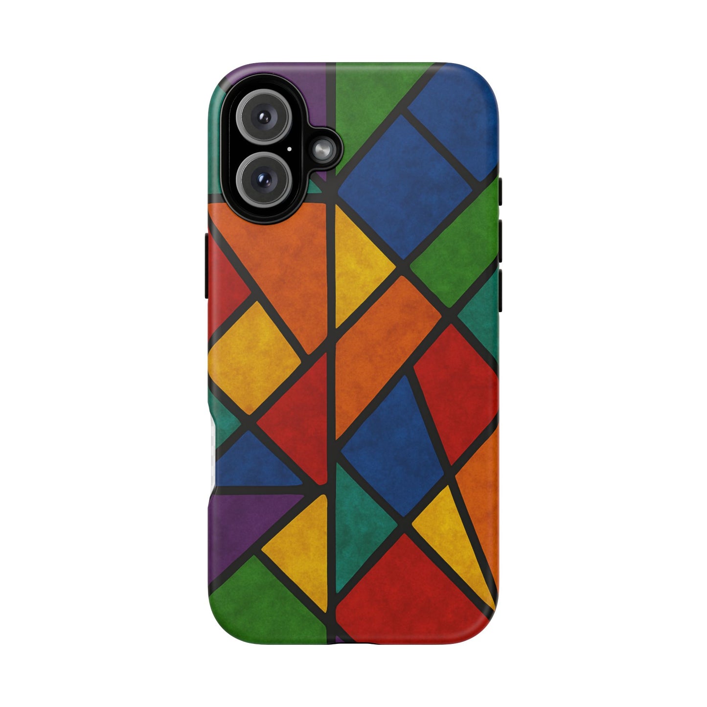 Colorful Phone Case, Stained Glass Pattern, Artistic Phone Cover, Unique Smartphone Protection, Vibrant Gift for All Occasions