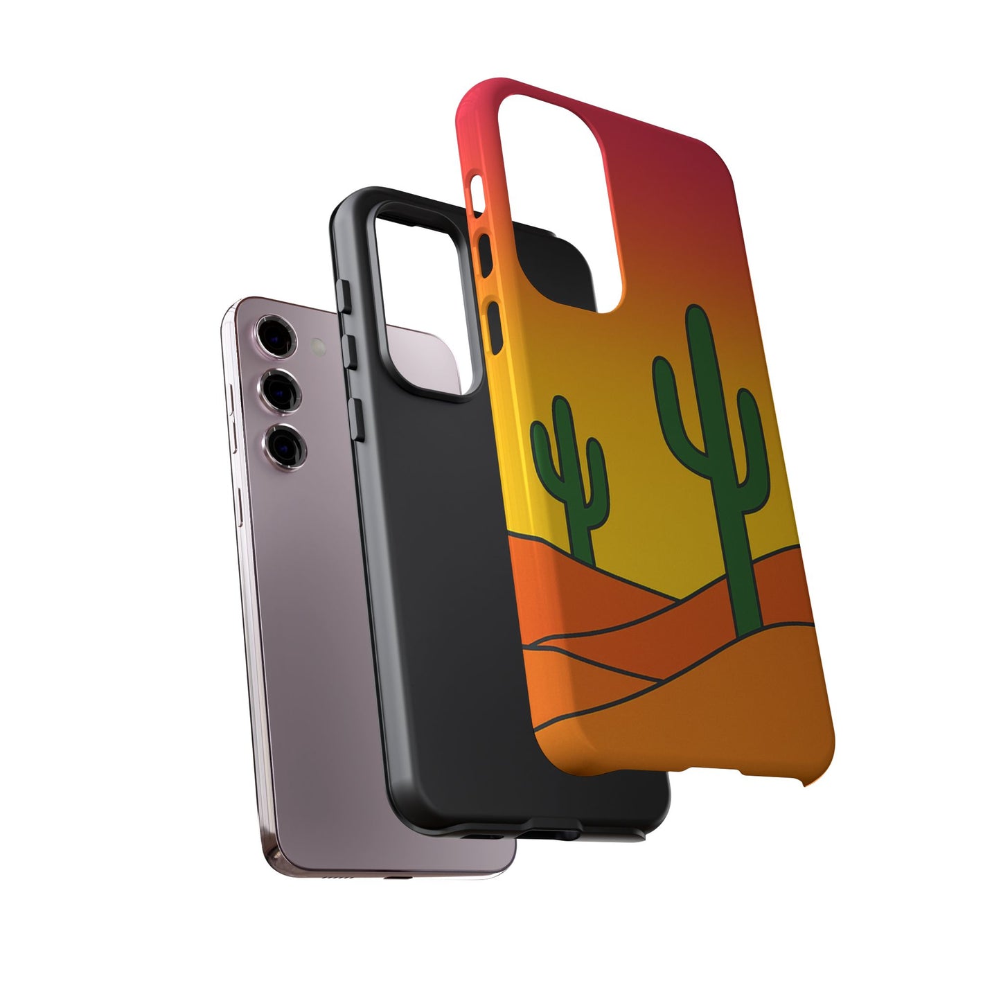 Desert Vibes Phone Case, Tough Cases, Cactus Design, Colorful Phone Cover, Summer Aesthetic, Unique Gift Idea