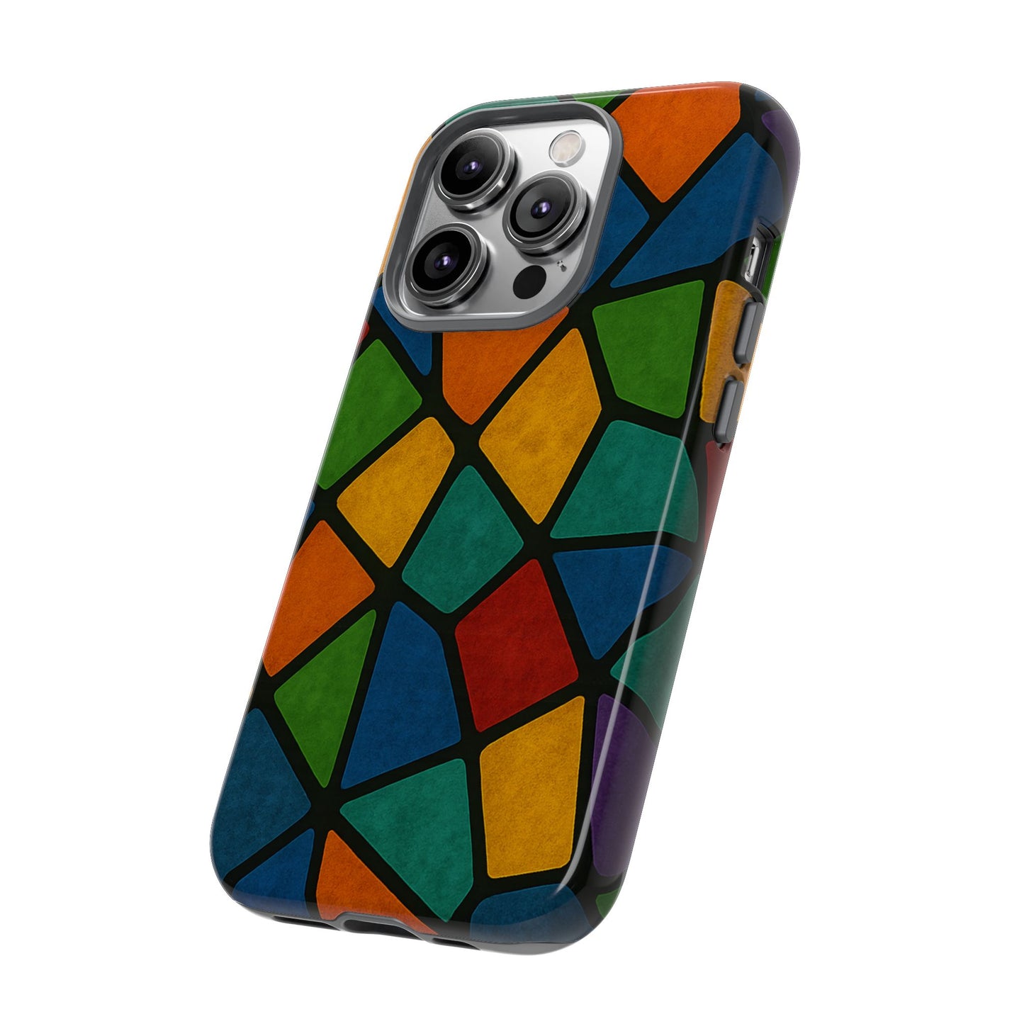 Colorful Mosaic Phone Case, Tough Cell Phone Cover, Vibrant Smartphone Protector, Unique Gift for Weddings, Birthday, Holidays