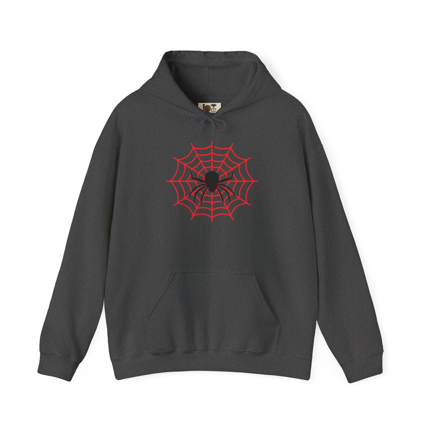 Spooky Spider Web Hoodie - Cozy Halloween Sweatshirt, Unisex Pullover, Casual Fall Outfit, Gift for Teens, Halloween Party Wear