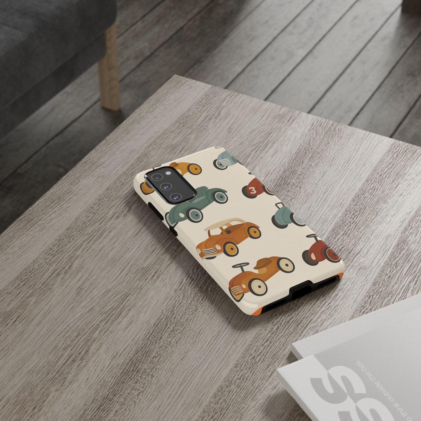 Vintage Car Phone Case, Tough Cases, Kids Gift, Car Lover Accessory, Retro Style, Phone Protection, Unique Design, pedal cars