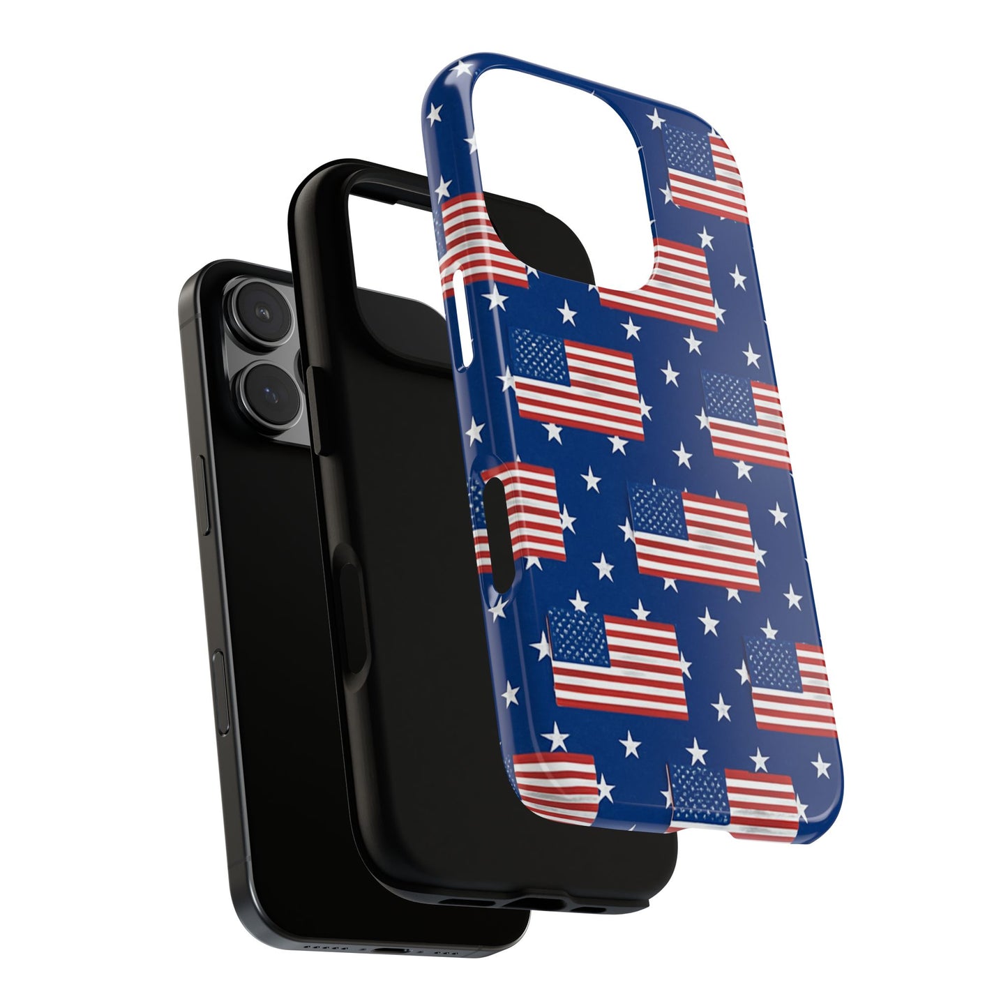 Patriotic Phone Case, Independence Day Accessories, American Flag Design, Star-Spangled Cover, Summer BBQ Gift