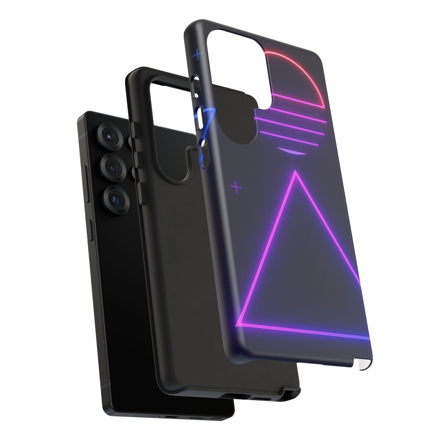 Retro Neon Phone Case, Tough Cases for iPhone, 80s Aesthetic Phone Cover, Abstract Neon Design, Gift for Tech Lovers