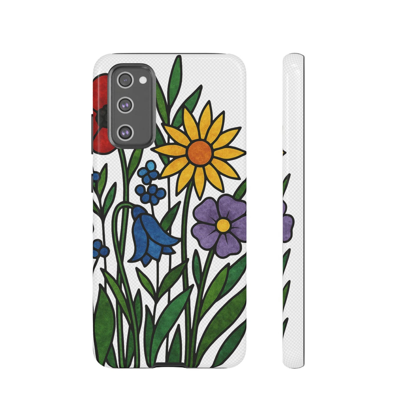 Floral Phone Case, Vibrant Flower Design, Tough Protection, Gift for Nature Lovers, Spring Decor